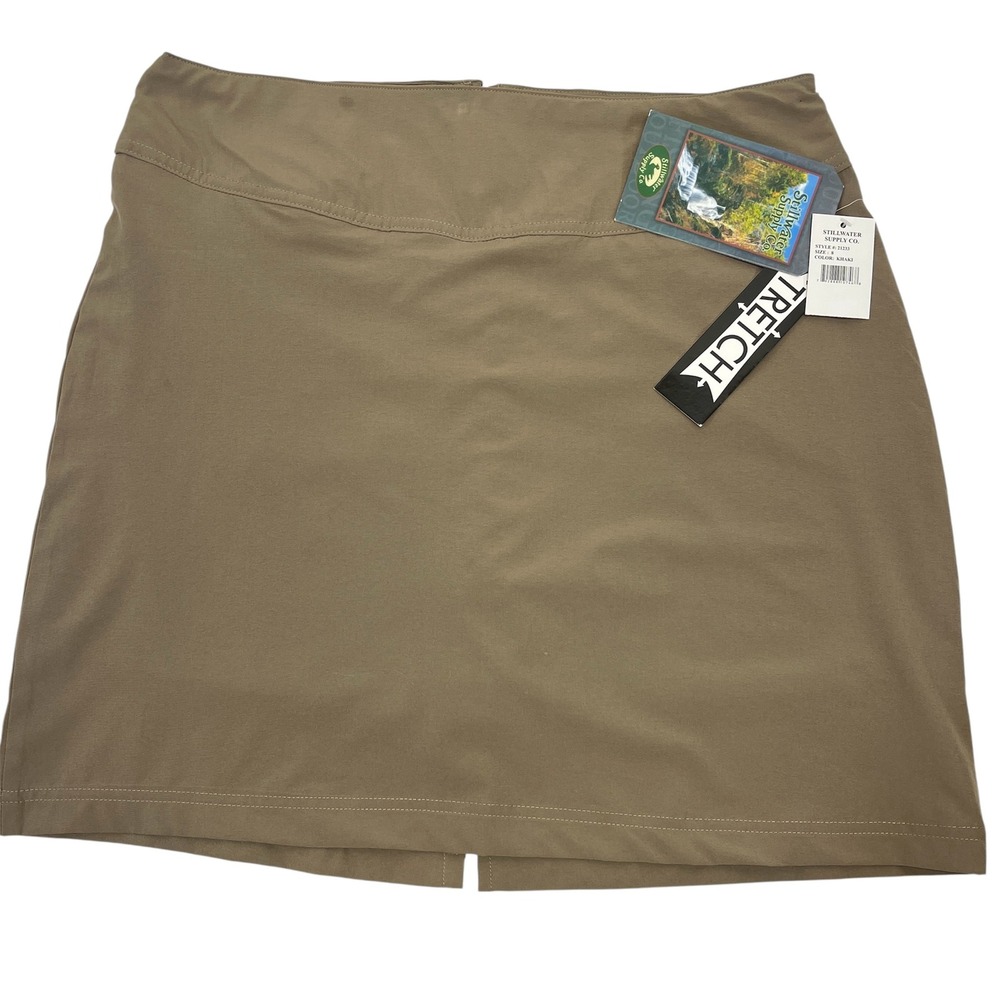 New‎ W Tag Stillwater Supply Co. Khaki Skort Wm's Stretch Size 8 Athletic Hiking